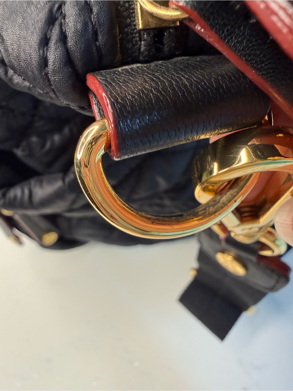 MZ Wallace Crosby Travel Duffel in Black with Gold Hardware - Picture 5 of 13